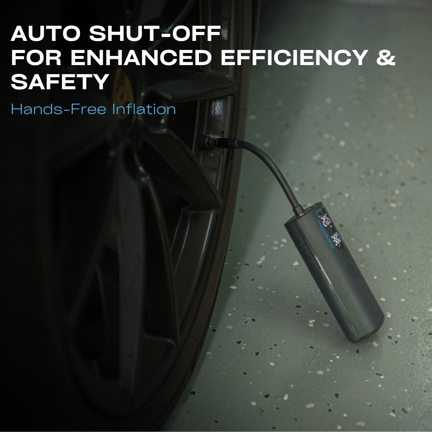 mojoAIRe® Portable Tire Inflator 120 PSI / 2x 2000 MAH Battery