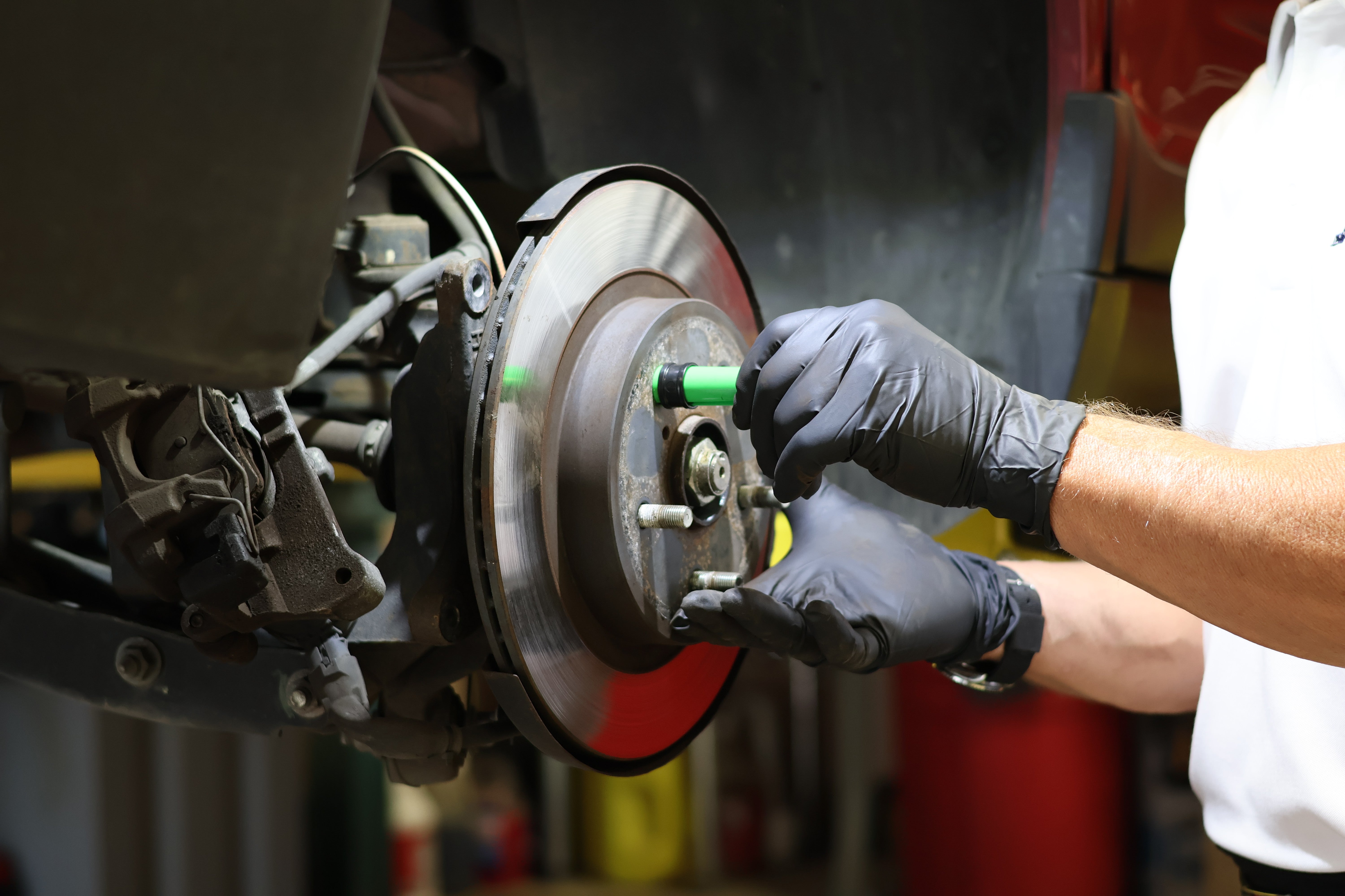 Hold-A-Rotor™ Brake Rotor Securing Tool for 12mm & 14mm Studded Hubs – Hands-Free Rotor Lock, Oil & Grease Resistant ABS