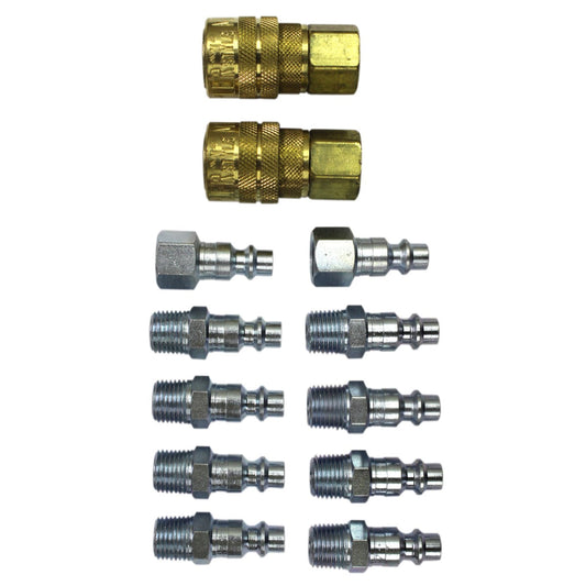 1/4" NPT M-STYLE® Air Coupler and Plug Kit (12-Piece)