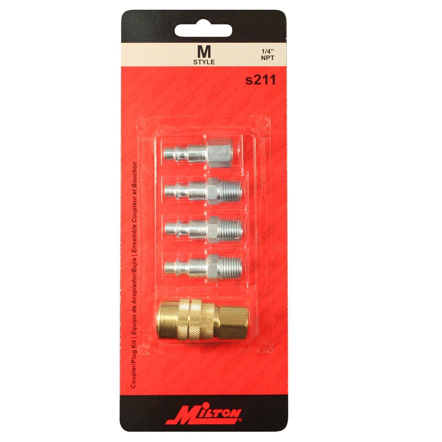Coupler and Plug Kit for Air Tools, M-STYLE®, 1/4